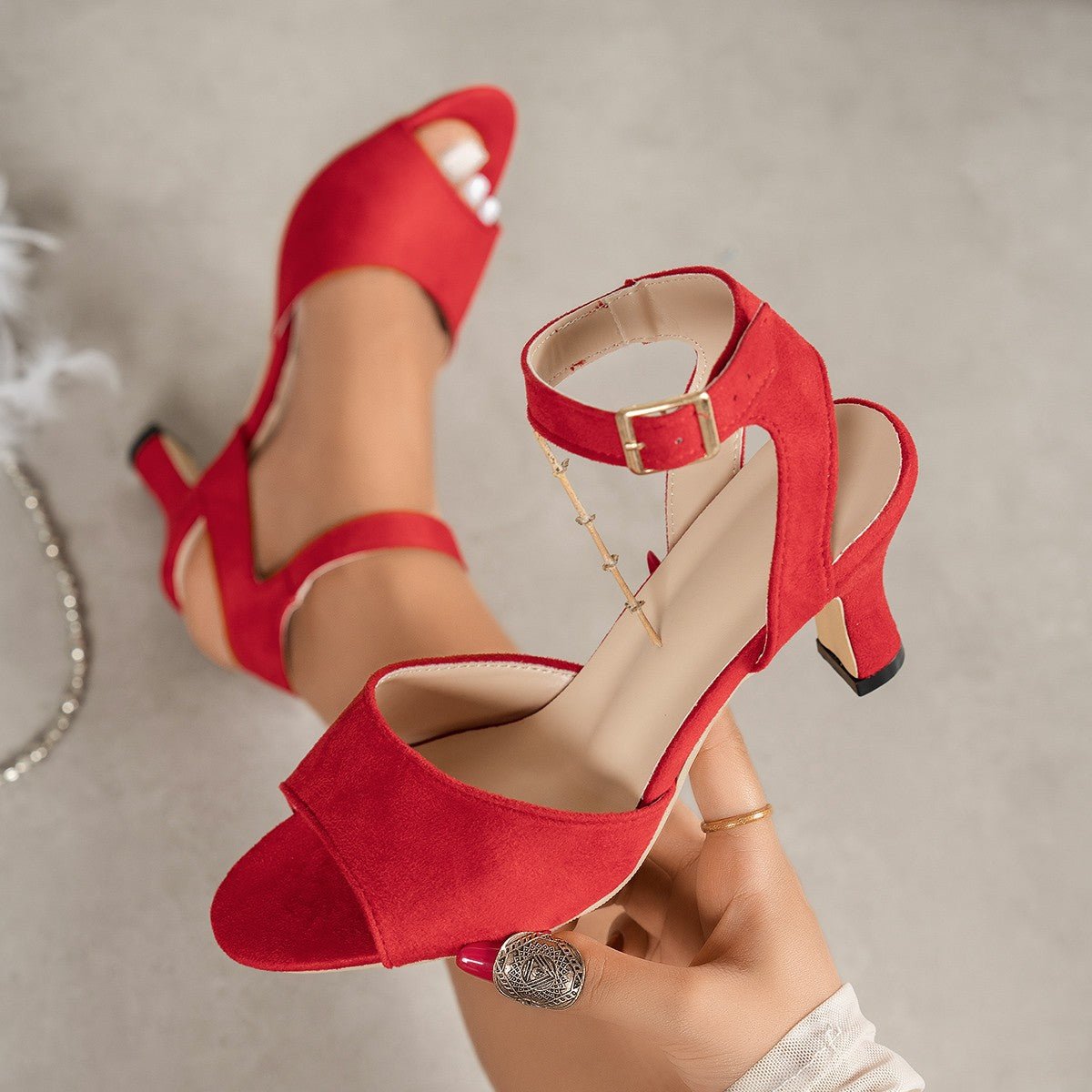 Ankle Strap High Heel Sandals – Women's Strappy Heeled Sandals US4–11