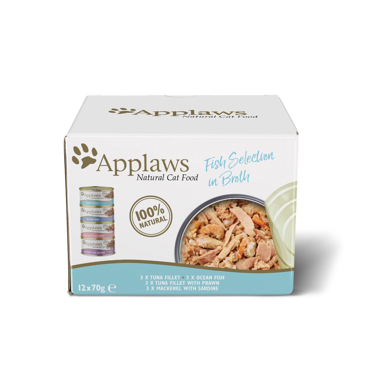 Applaws Cat Fish Selection Tin 12 x 70g - Case of 4
