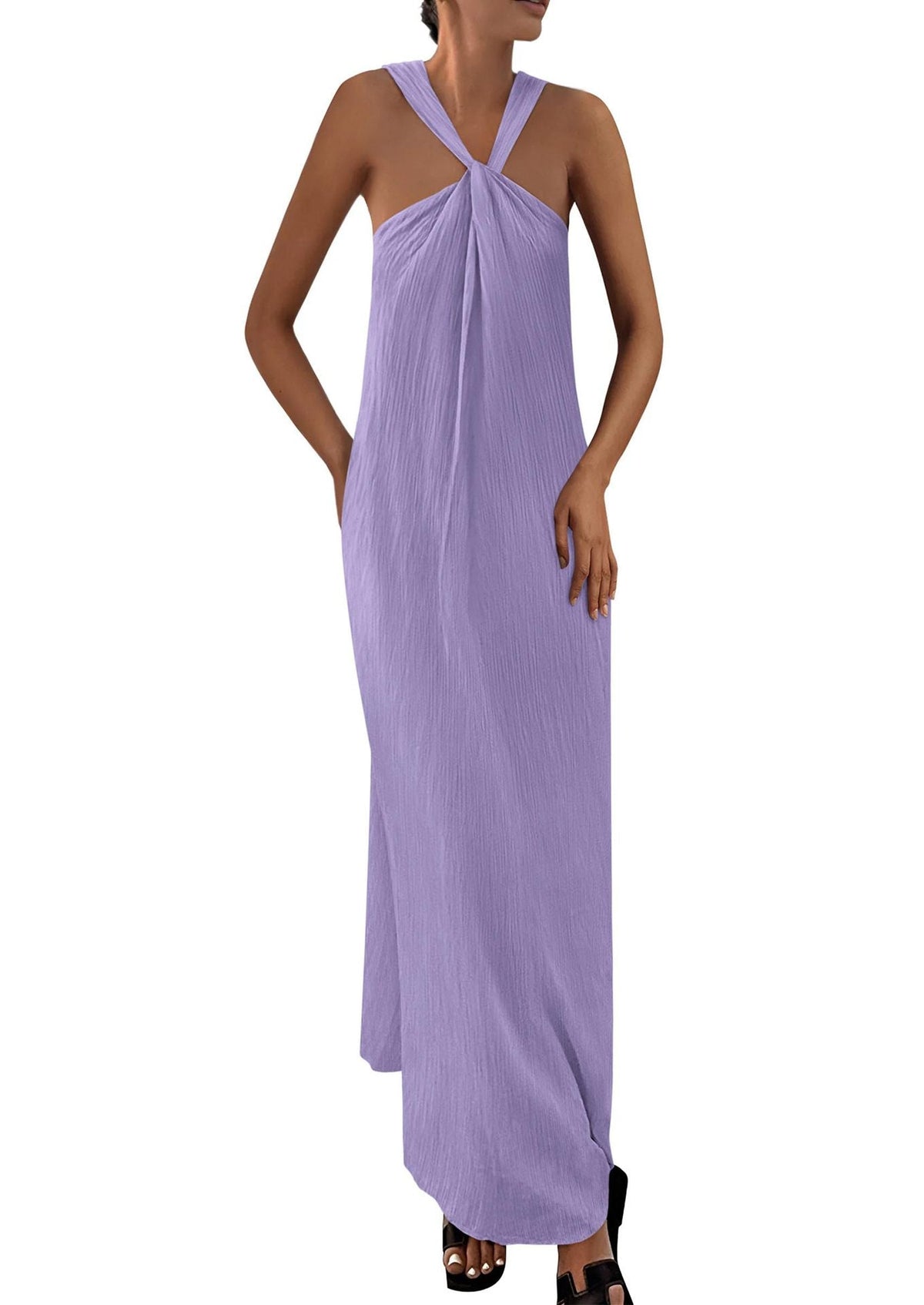 Backless Cross Shoulder Strap Dress Women