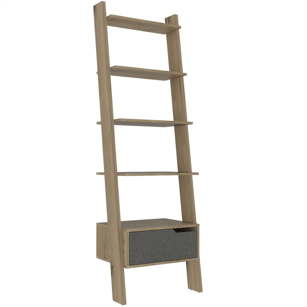 Manhattan Bleached Pine Ladder Bookcase