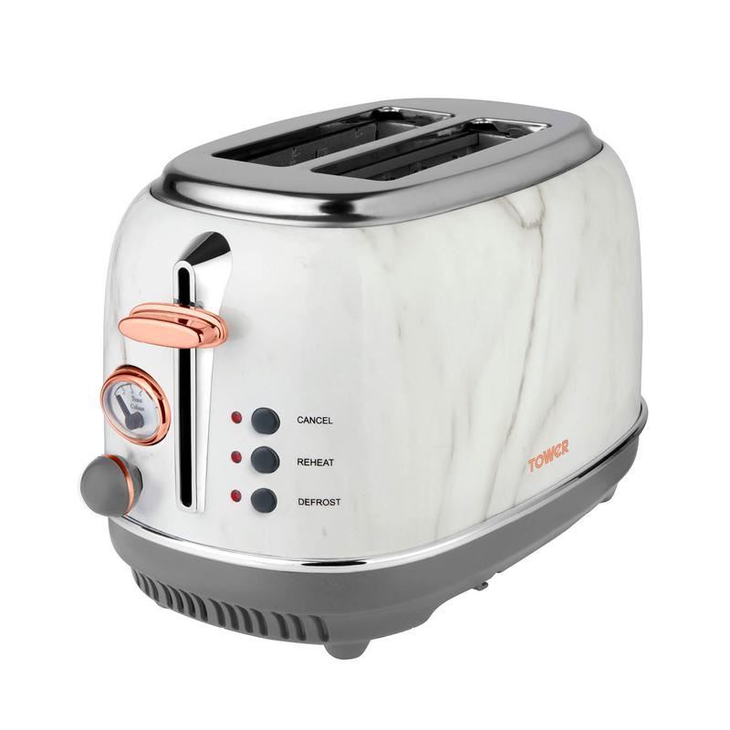 Tower Marble Bottega 2 Slice Stainless Steel Toaster