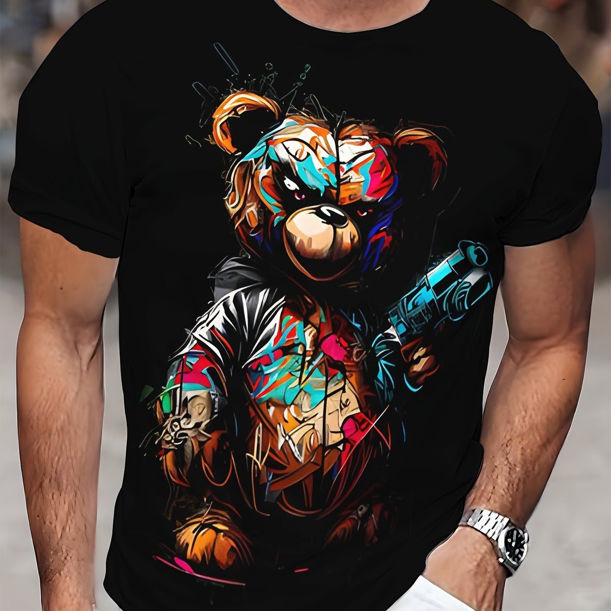 Summer Loose Short Sleeves T-shirt Men's And Women's Round Neck