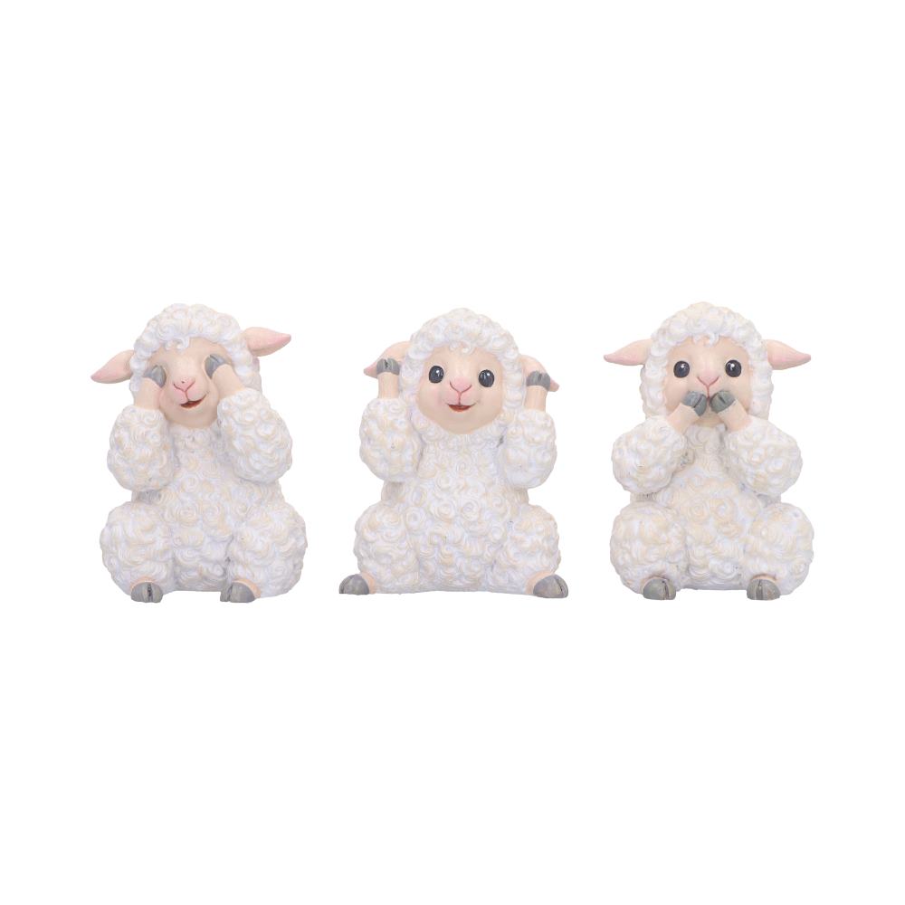 Three Wise Sheep 8.5cm