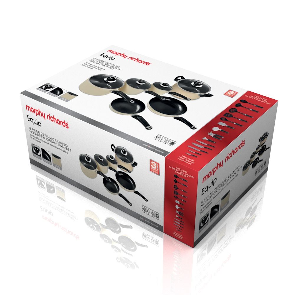 Morphy Richards 20 Piece Cookware Set in Cream