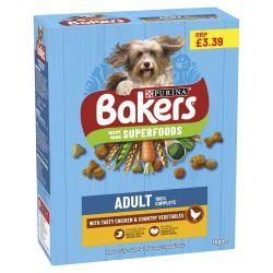 Bakers Dry Dog Food, 1kg Adult, Senior and Puppy - Case of 5