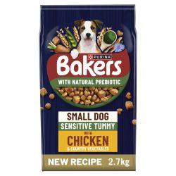 Bakers Small Dog Sensitive Tummy Chicken with Vegetables Dry Dog Food, 2.7kg - Case of 4