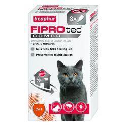 Beaphar FIPROtec COMBO Spot On for Cats - 1 Months - Case of 6