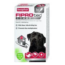 Beaphar FIPROtec COMBO Spot On for Large Dogs 6 Months - Case of 4