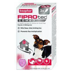 Beaphar FIPROtec COMBO Spot On for Small Dogs 1 Month - Case of 6