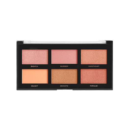COLORETE I – Paleta de Colorete e Iluminador de 6 Tonos | Vegano y Libre de Crueldad Animal