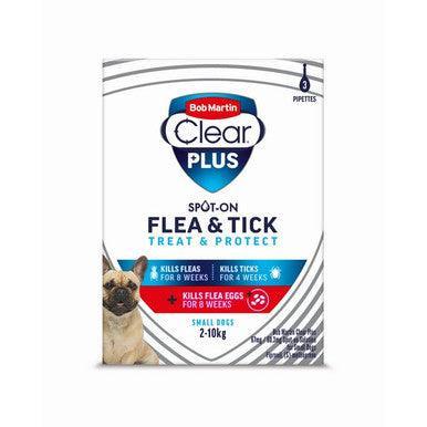 Bob Martin Clear PLUS 67mg / 60.3mg Spot On Solution for Small Dogs 3T - Case of 6