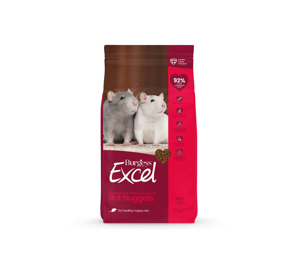 Burgess Excel Rat Nuggets 1.5kg - Case of 4