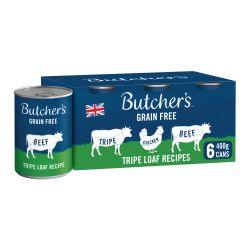 Butcher's Tripe Loaf Recipes Dog Food Cans 6 x 400g - Case of 4