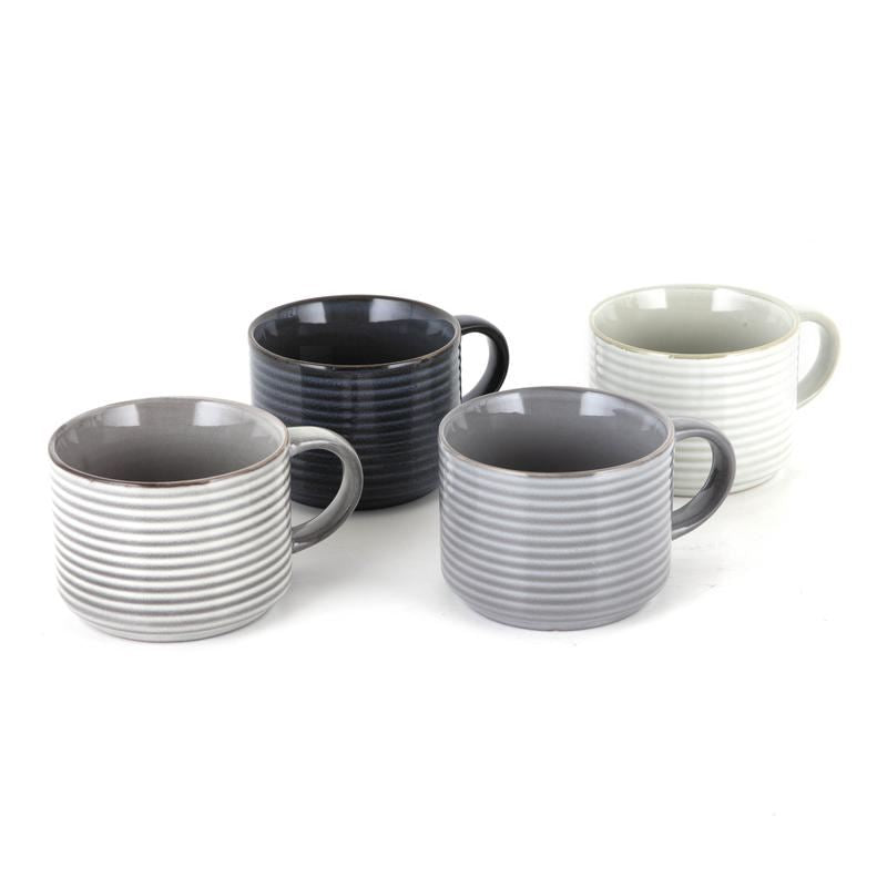 Tower Barbary & Oak Set Of 4 Totem Stacking Mugs