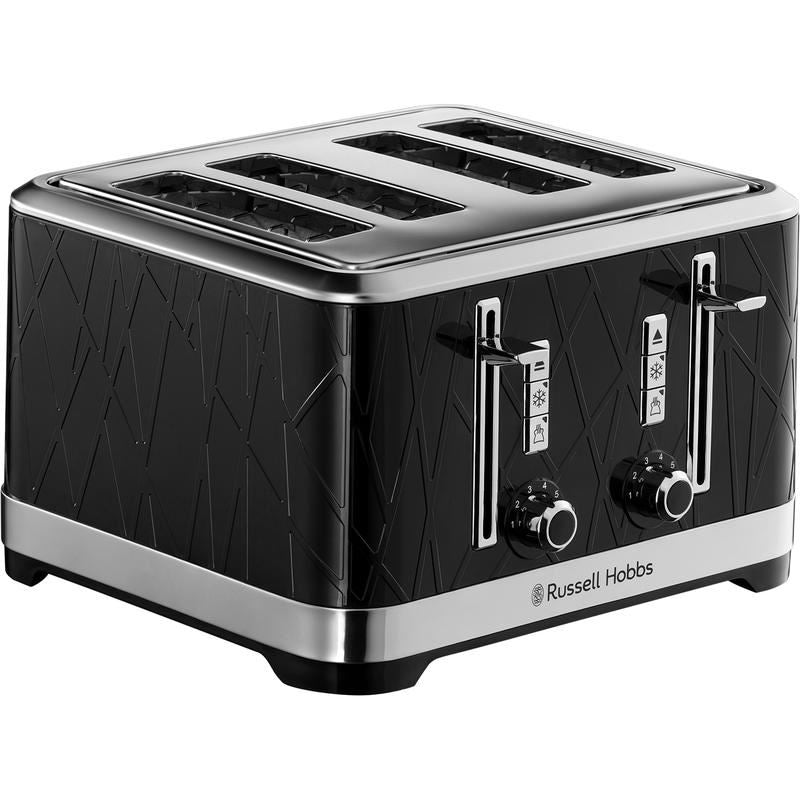 Russell Hobbs Black Structure 4 Slice Toaster UK Plug