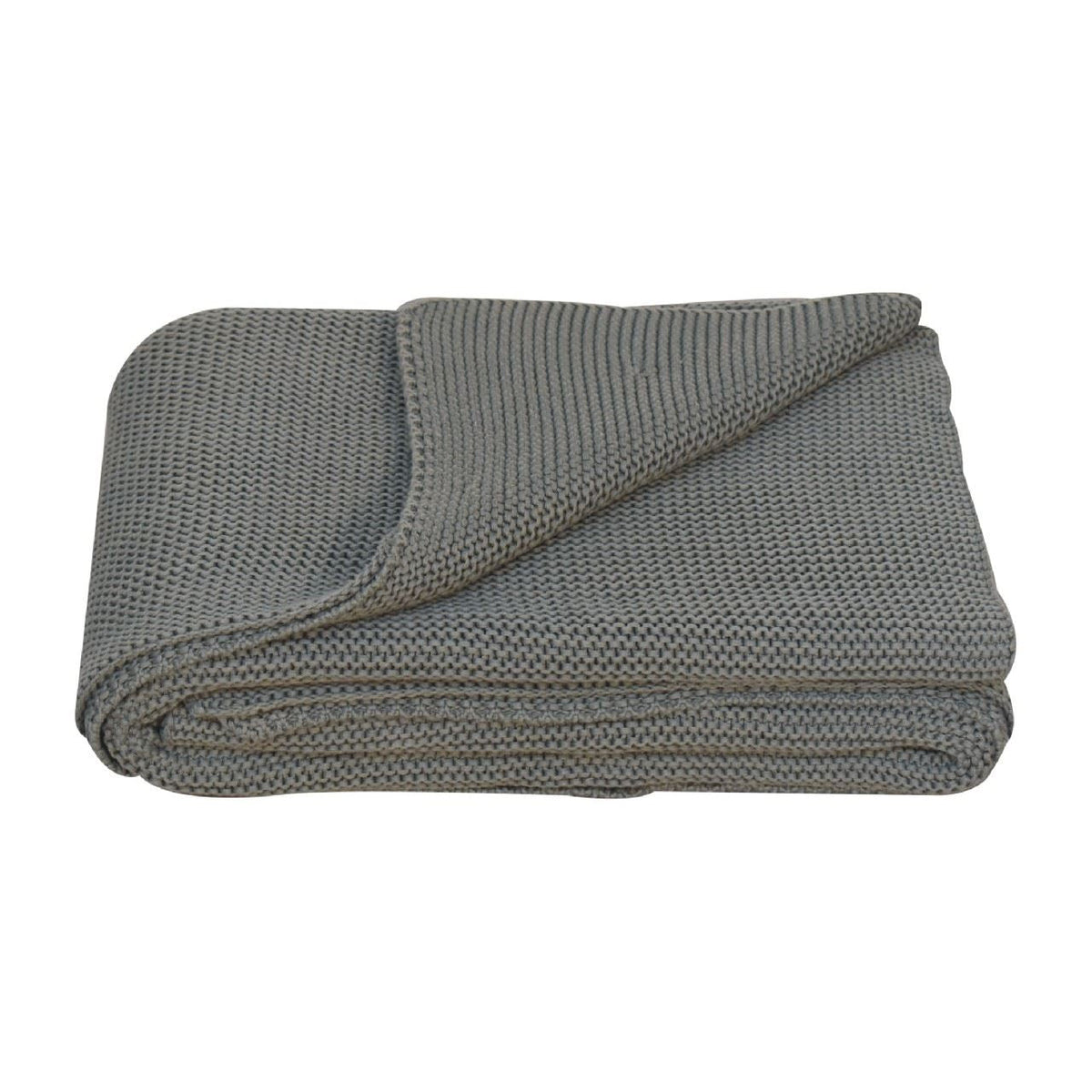 Artisan Double Bed Size Olive Green Knitted Throw