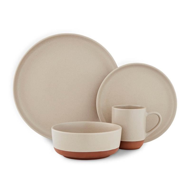Tower Barbary & Oak Cream Verona 16 Piece Dinnerware Set