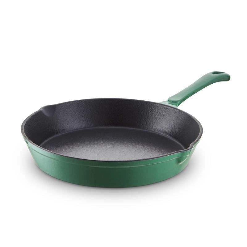Tower Barbary & Oak Green 26cm Cast Iron Round Fry Pan