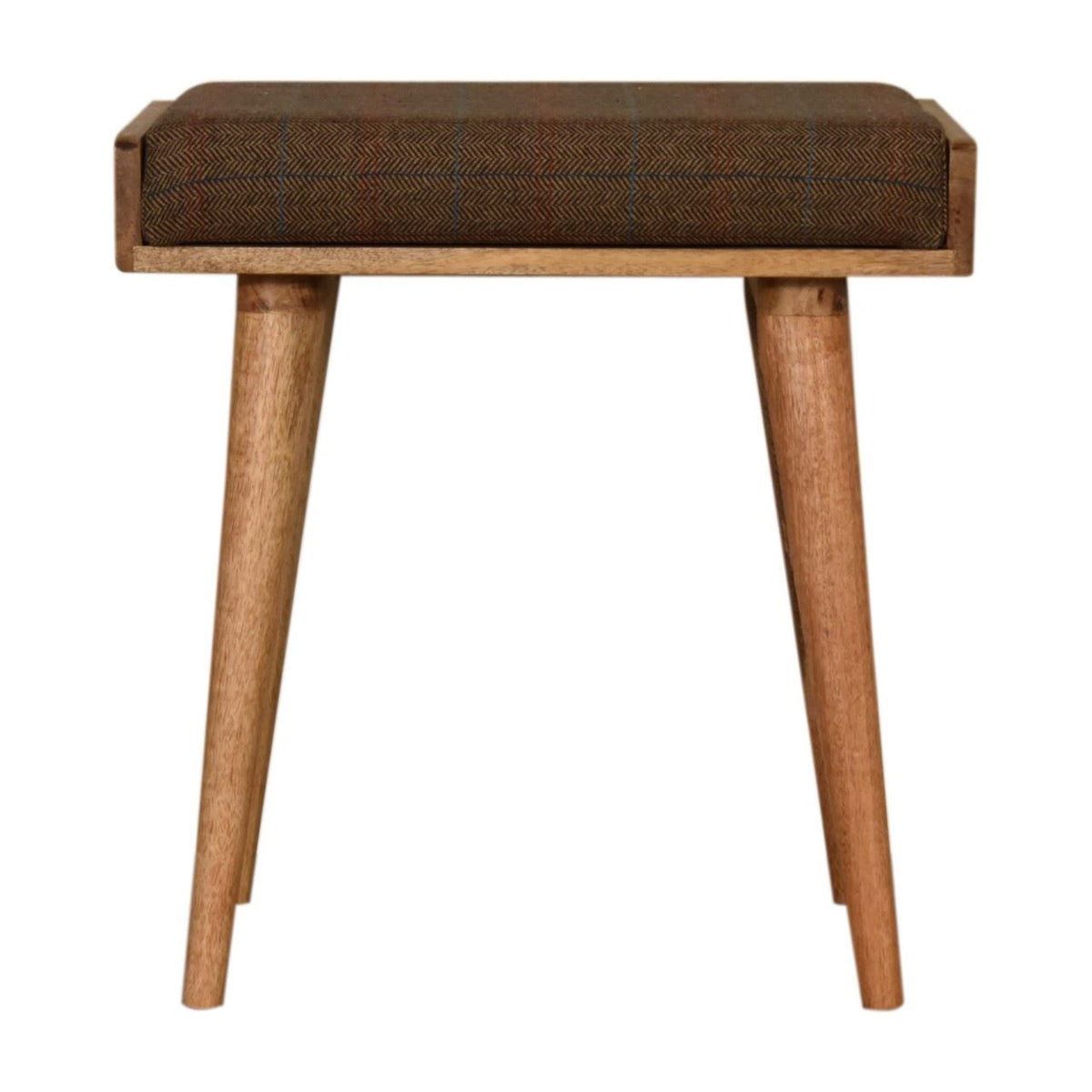 Artisan Multi Tweed Tray Style Footstool