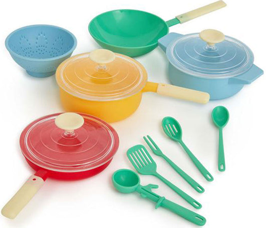 Casdon Pastel Pan Set - Toy Kitchen Cookware for Pretend Play (Ages 3+)