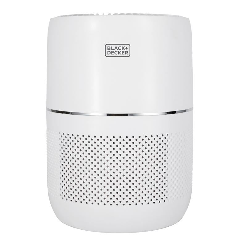 Black + Decker White Desktop Air Purifier with Air Quality Sensor and 8 Hour Timer