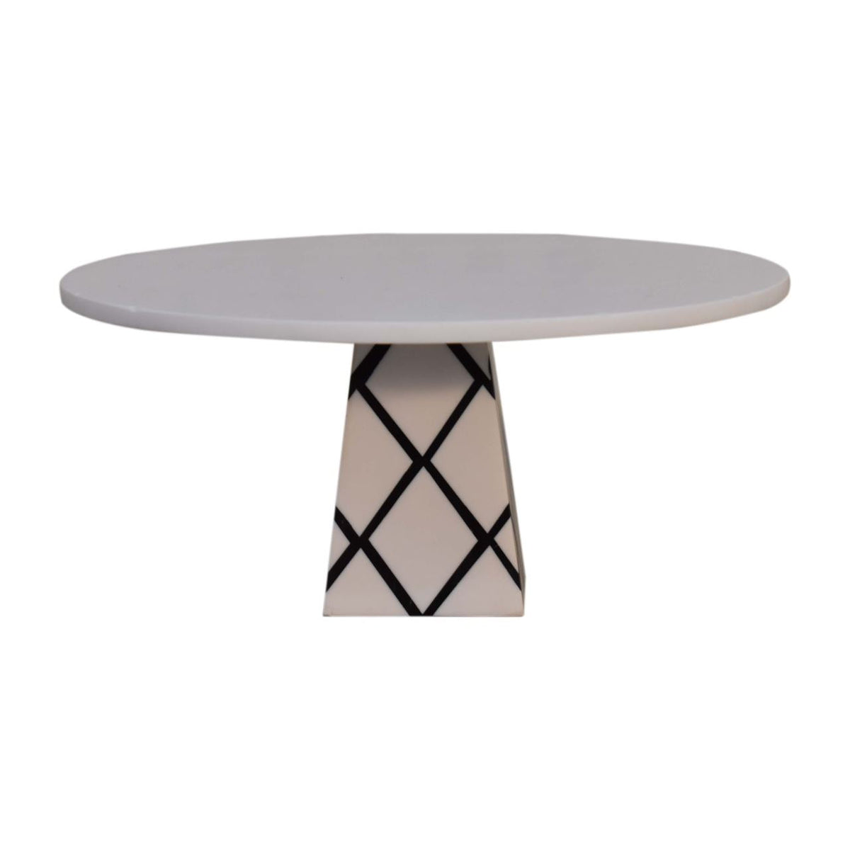 Artisan White Cross Base Resin Cake Stand