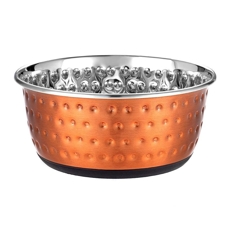 Classic Luxury Copper Colour Embossed Stainless Steel Dish 1900ml
