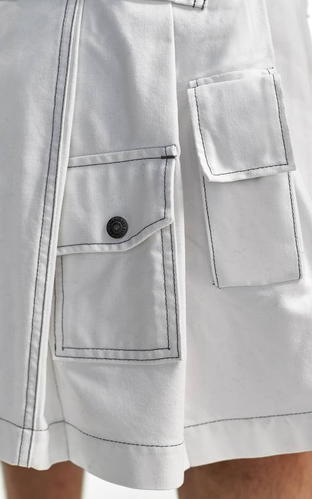 Work Utility Kilt – Cotton Cargo Kilt with Pockets & Adjustable Straps