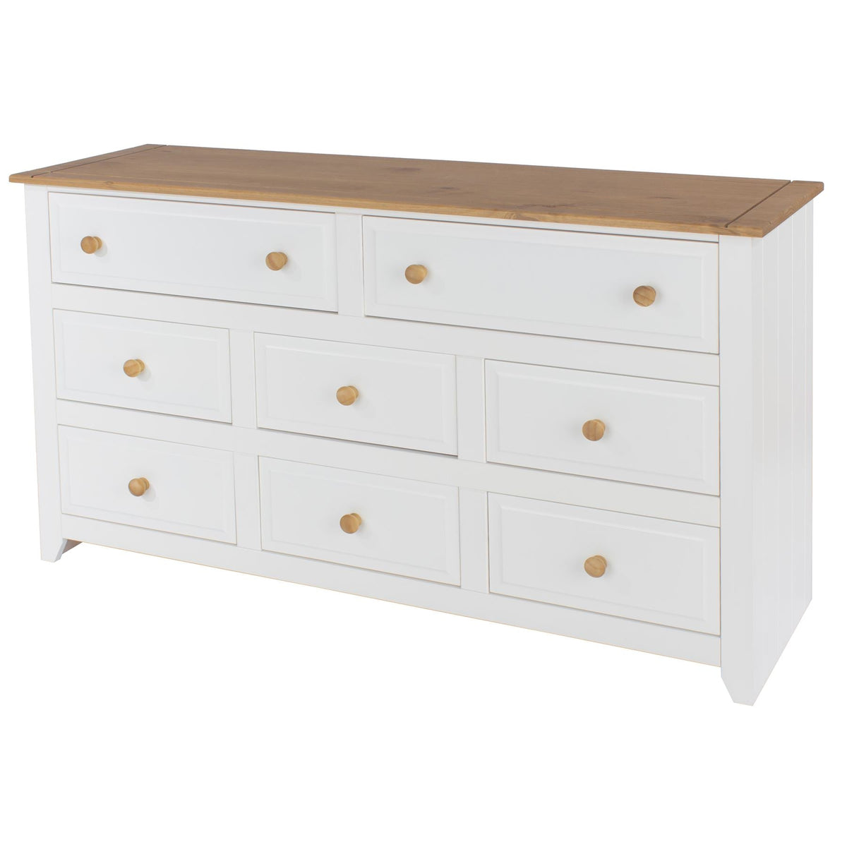 Capri White 6+2 Drawer Large Chest