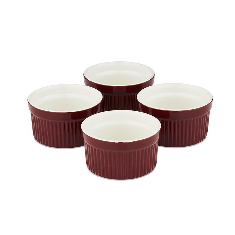 Tower Barbary & Oak Red Set Of 4 Foundry Ceramic Ramekins