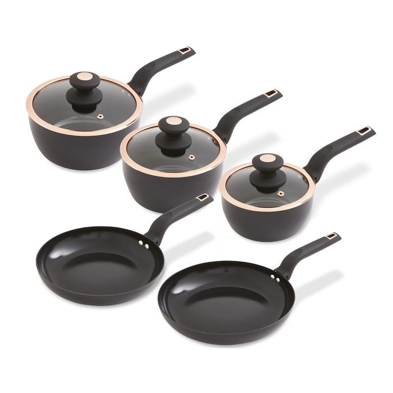 Tower Black Cavaletto 5 Piece Cookware Set
