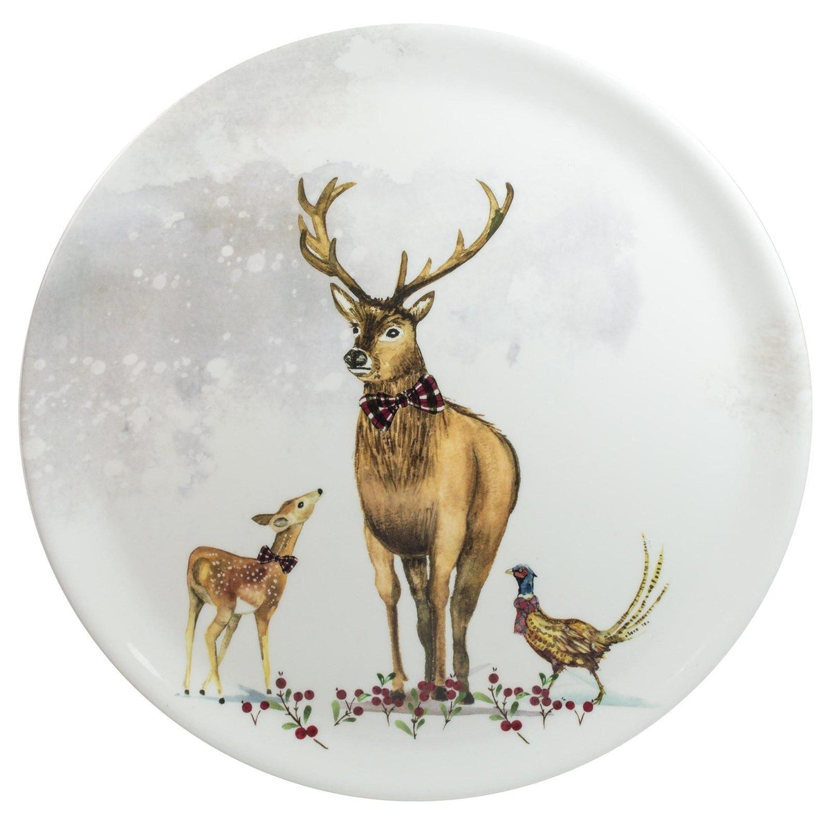 Winter Retreat Round Melamine Tray