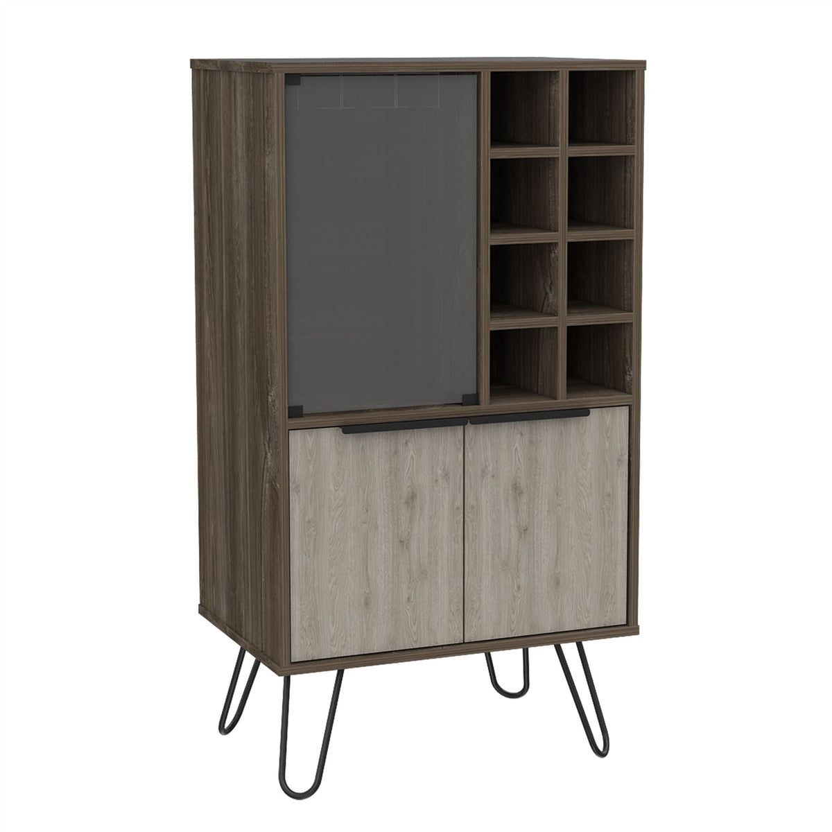 Nevada Smoked Oak Wine Cabinet