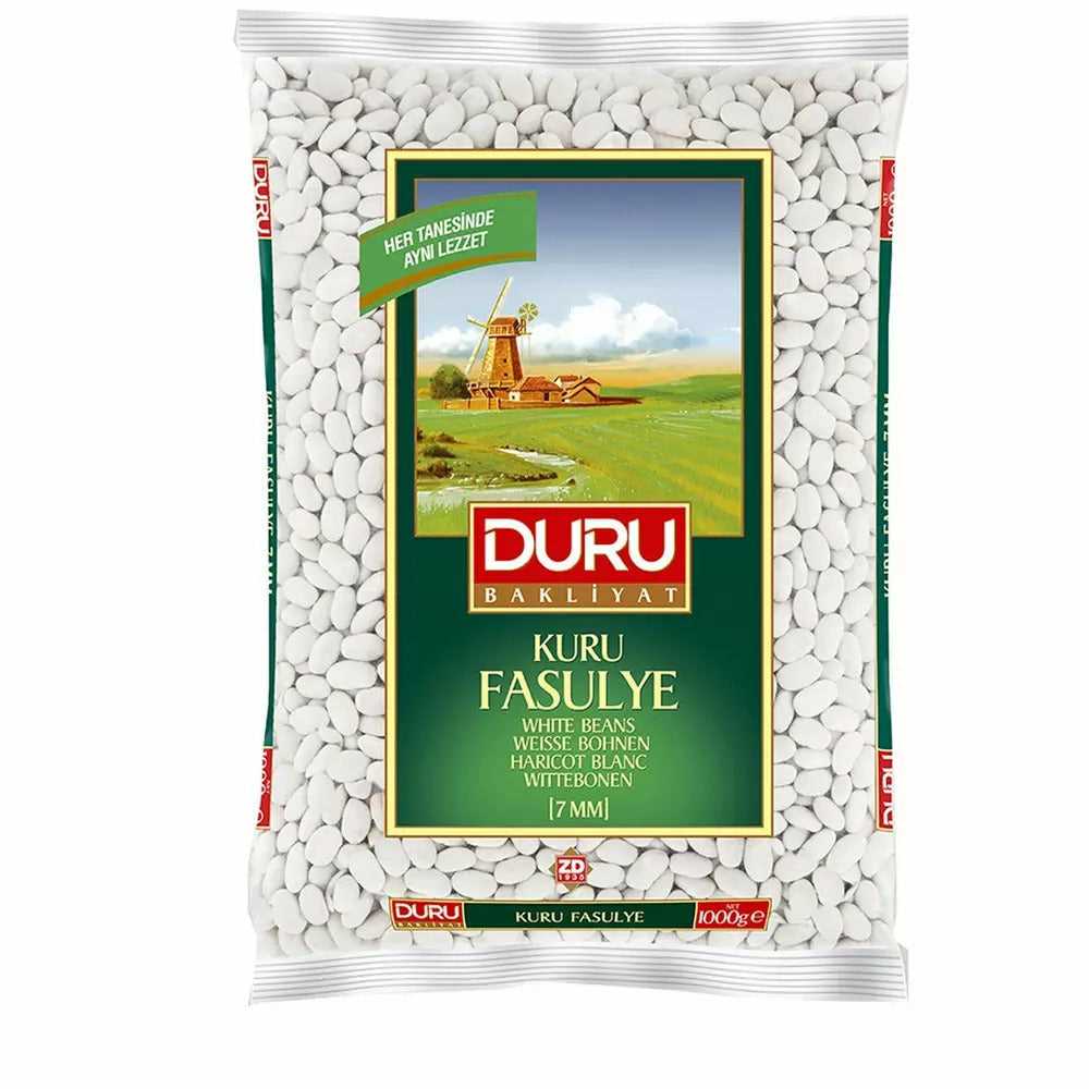 Duru Dry White Beans 7 mm (Kuru Fasulye) 1 Kg