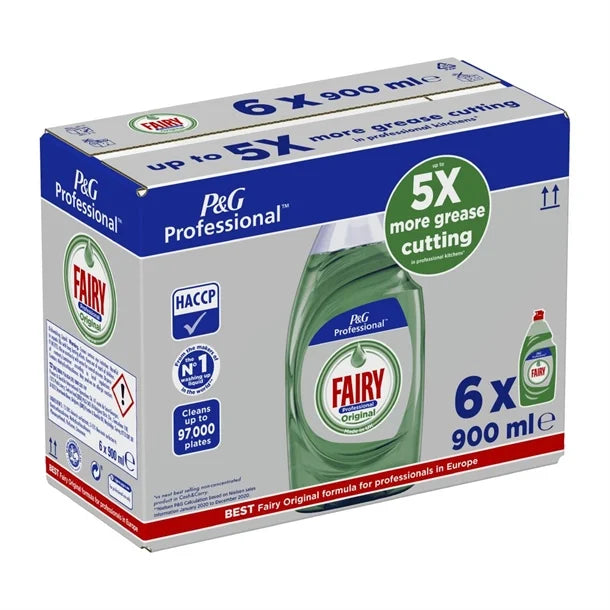 6 x Fairy Professional Konzentriertes Geschirrspülmittel Original 900L