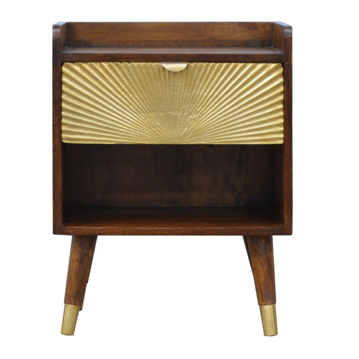 Artisan Manila Gold 1 Drawer Bedside Table