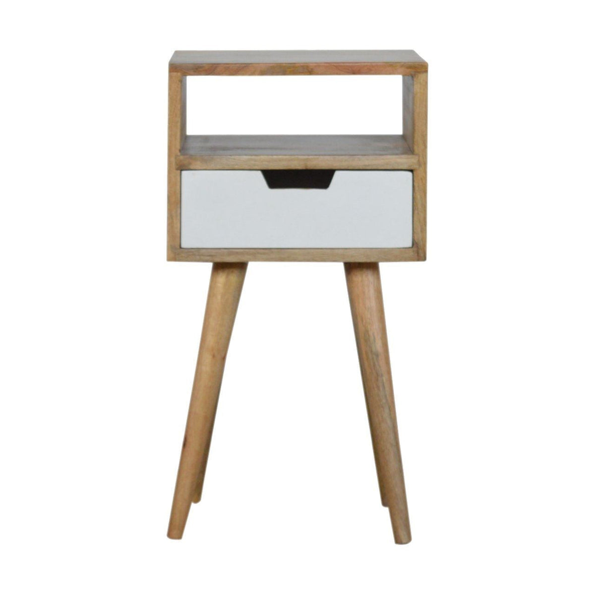 Artisan Mini White Hand Painted Bedside Table