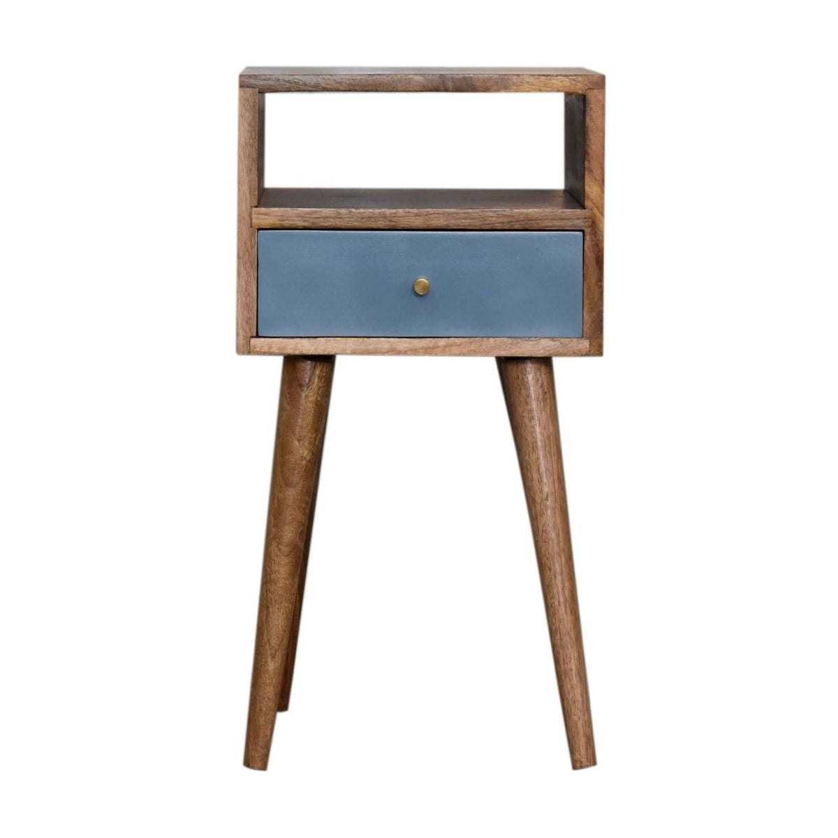 Artisan Mini Blue Hand Painted Bedside Table