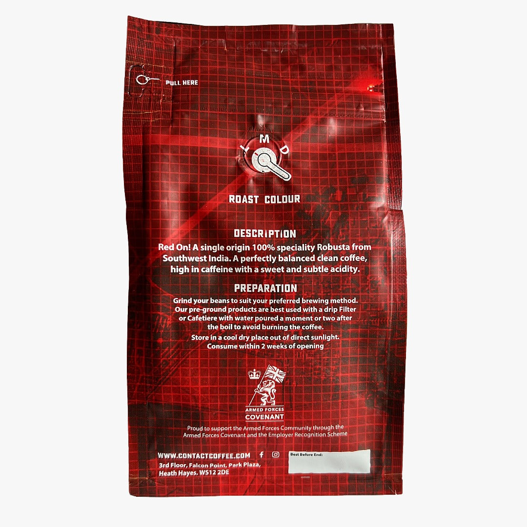 Red On! Kaffee mit hohem Koffeingehalt