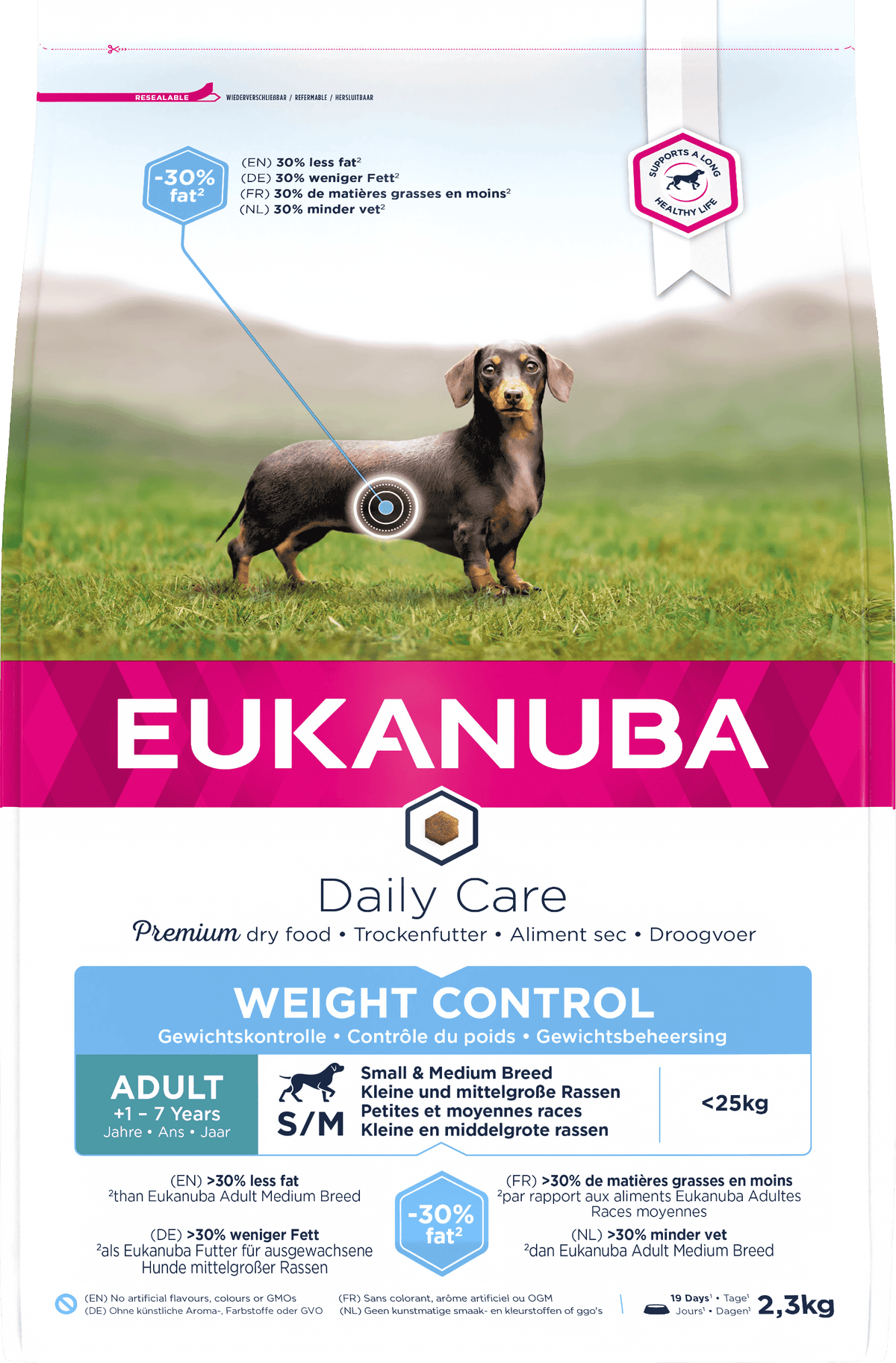 Eukanuba Daily Care Weight Control Small Medium Breed 2.3kg - Case of 3