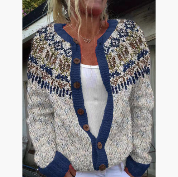 Women's Loose All-match 3D Digital Printed Cardigan Jacket