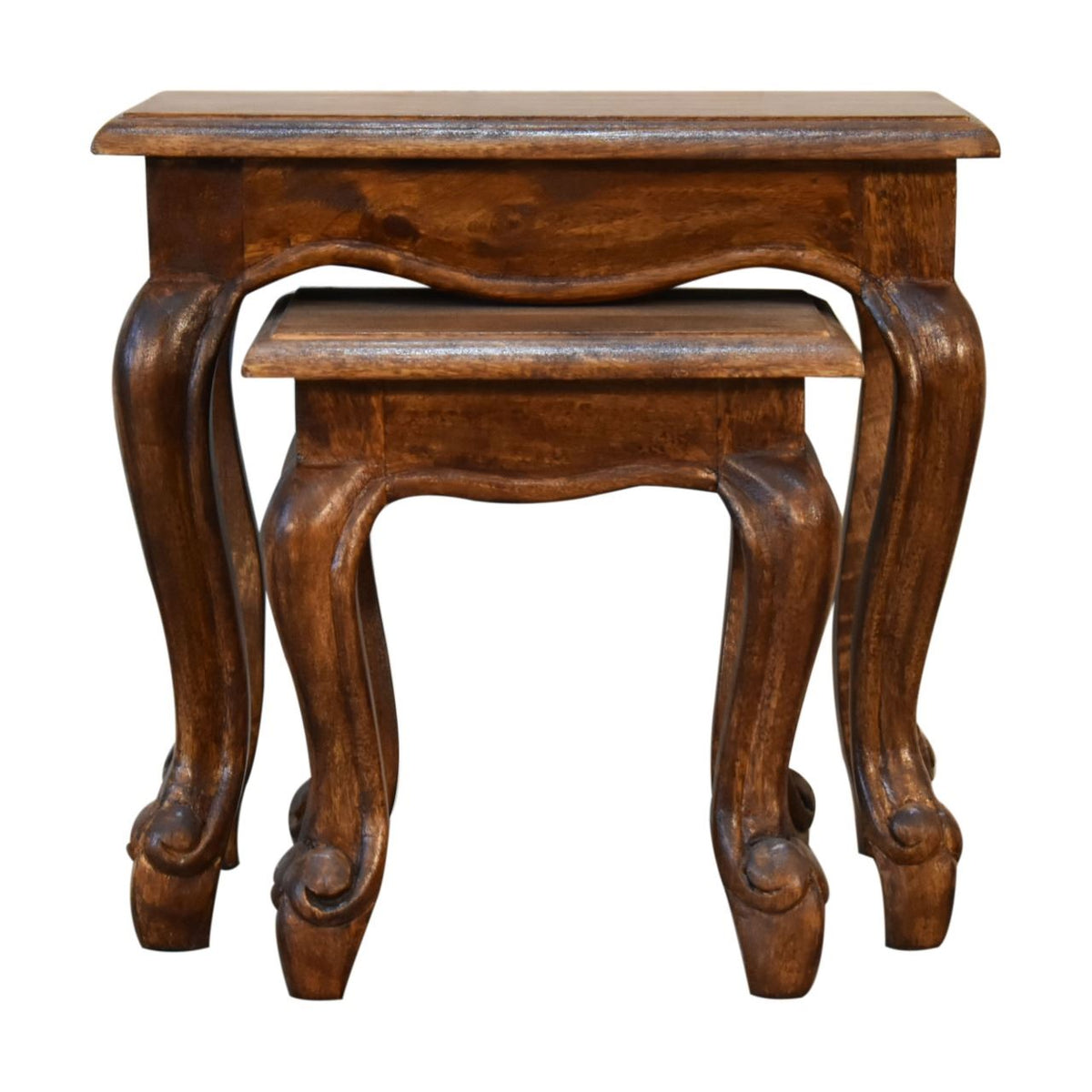 Artisan Chestnut French Style Stool Set