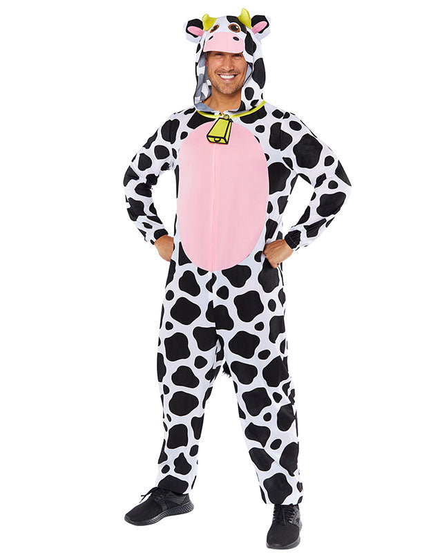 Cow Plush Onesie - Adult Costume