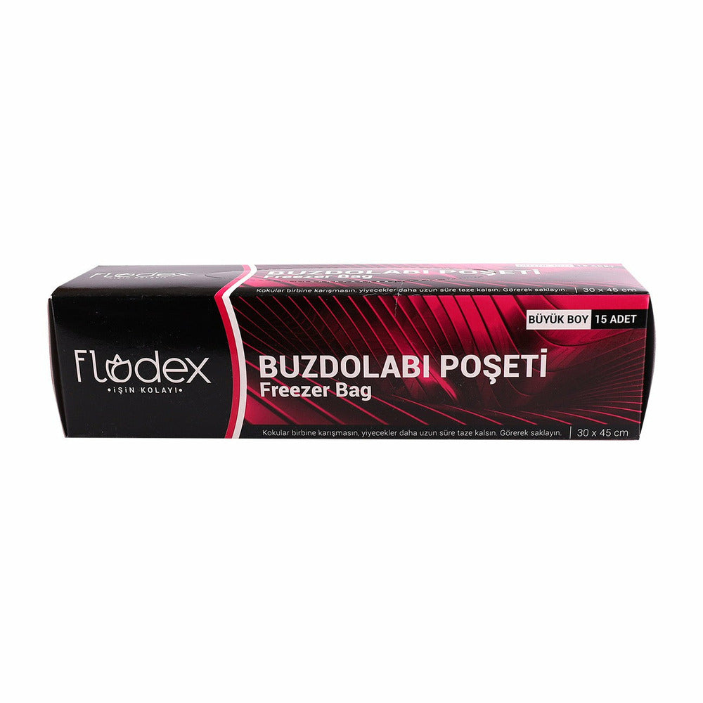 Flodex Food & Freezer Bag Large 15 PCS 30-45 CM