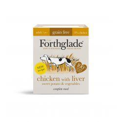 Forthglade Complete Grain Free Adult Chicken, Liver, Sweet Potatoes and Vegetables, 395g - Case of 18