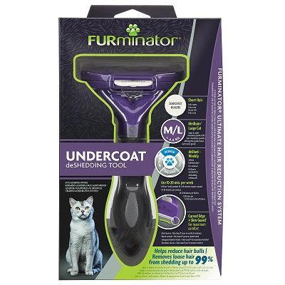 FURminator Undercoat deShedding Tool for Medium/Large Short Hair Cat