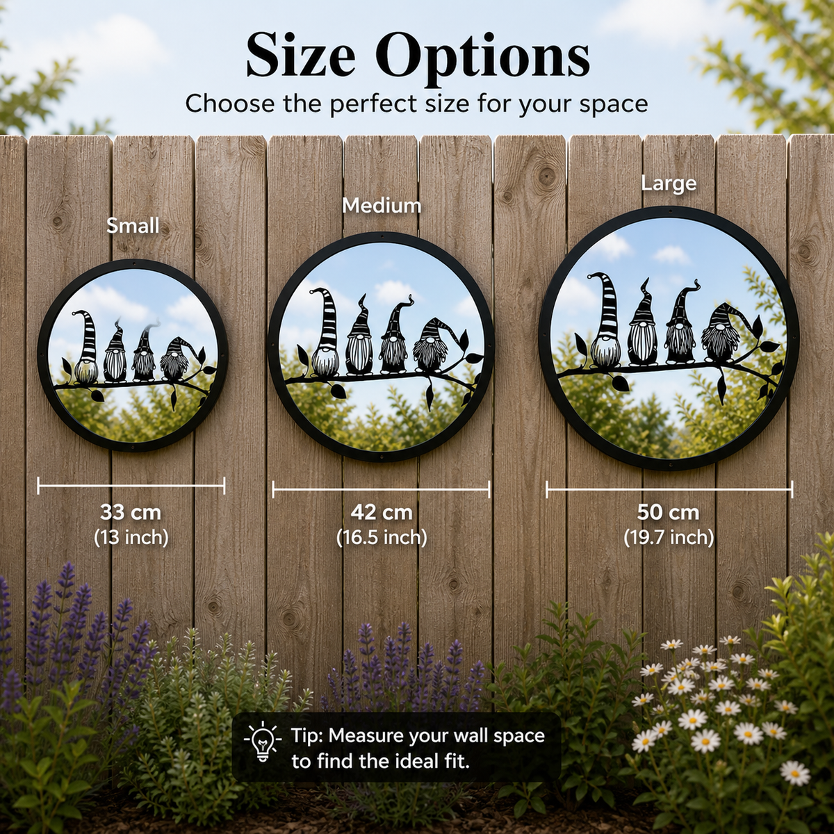 Four Friendly Gonks Garden Mirror