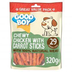 Good Boy Chewy Chicken and Carrot Sticks, 320g - Case of 3
