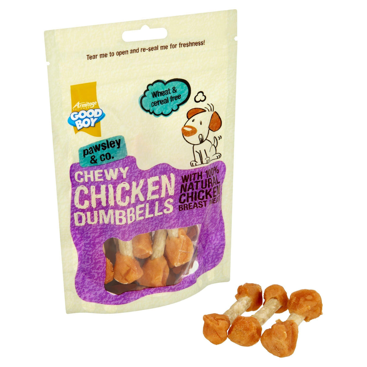 Good Boy Chewy Chicken Dumb Bells 100g - Case of 8