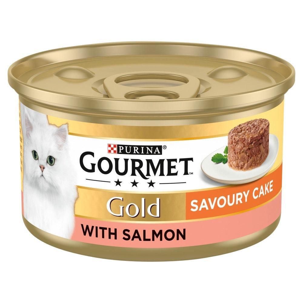 Gourmet Gold Savoury Cake Salmon Cat Food 85g - Case of 12
